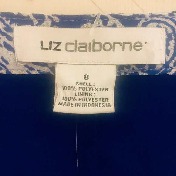 Liz Claiborne Blue Skirt 8 - Picture 4 of 5